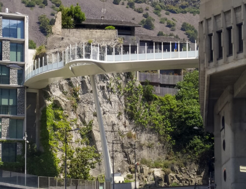 Footbridge María Rosa Ferrer Obiols. Andorra la Vella. Andorra. 2021.