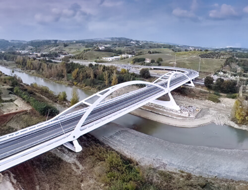 Leonardo Bridge over the Arno river Arezzo. Italia. 2014.