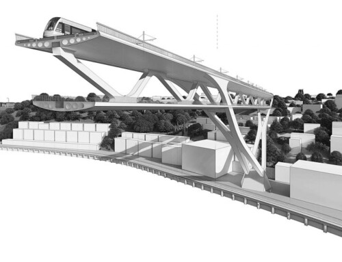 Propuesta de CFC/STRENG para el nuevo puente que cruzará el río Duero entre Vila Nova de Gaia y Oporto.