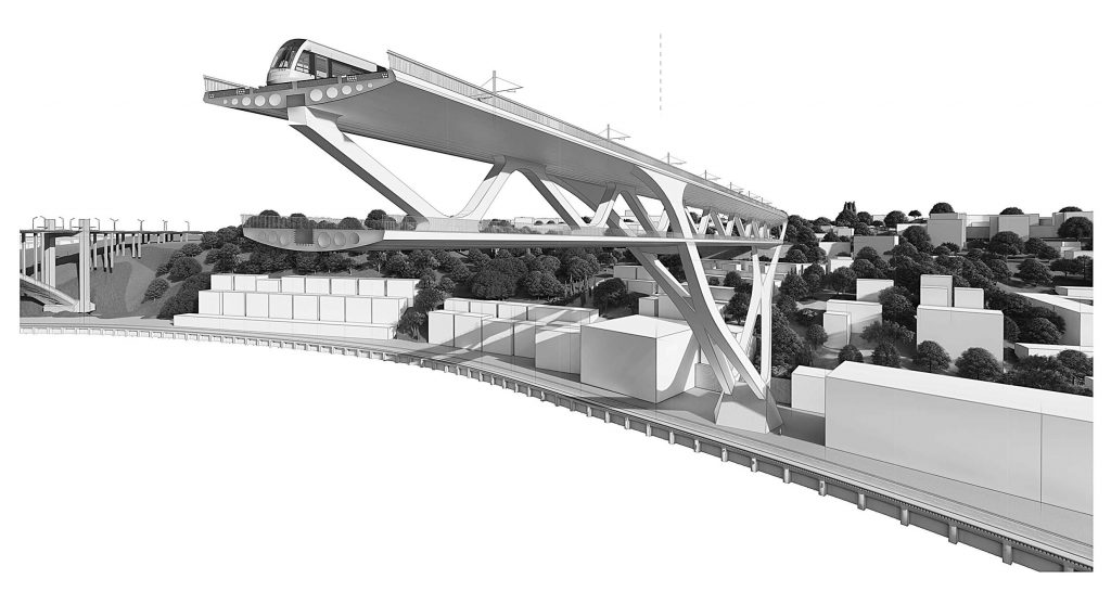 Propuesta de CFC/STRENG para el nuevo puente que cruzará el río Duero entre Vila Nova de Gaia y Oporto.