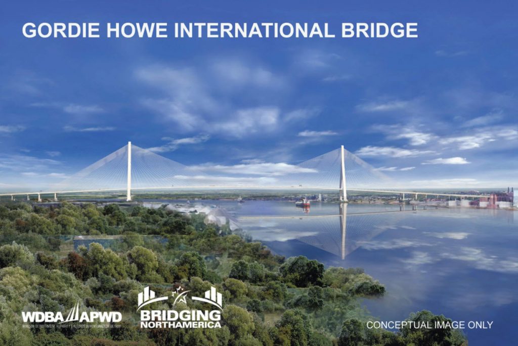 La construcción del puente internacional Gordie Howe  sigue avanzando