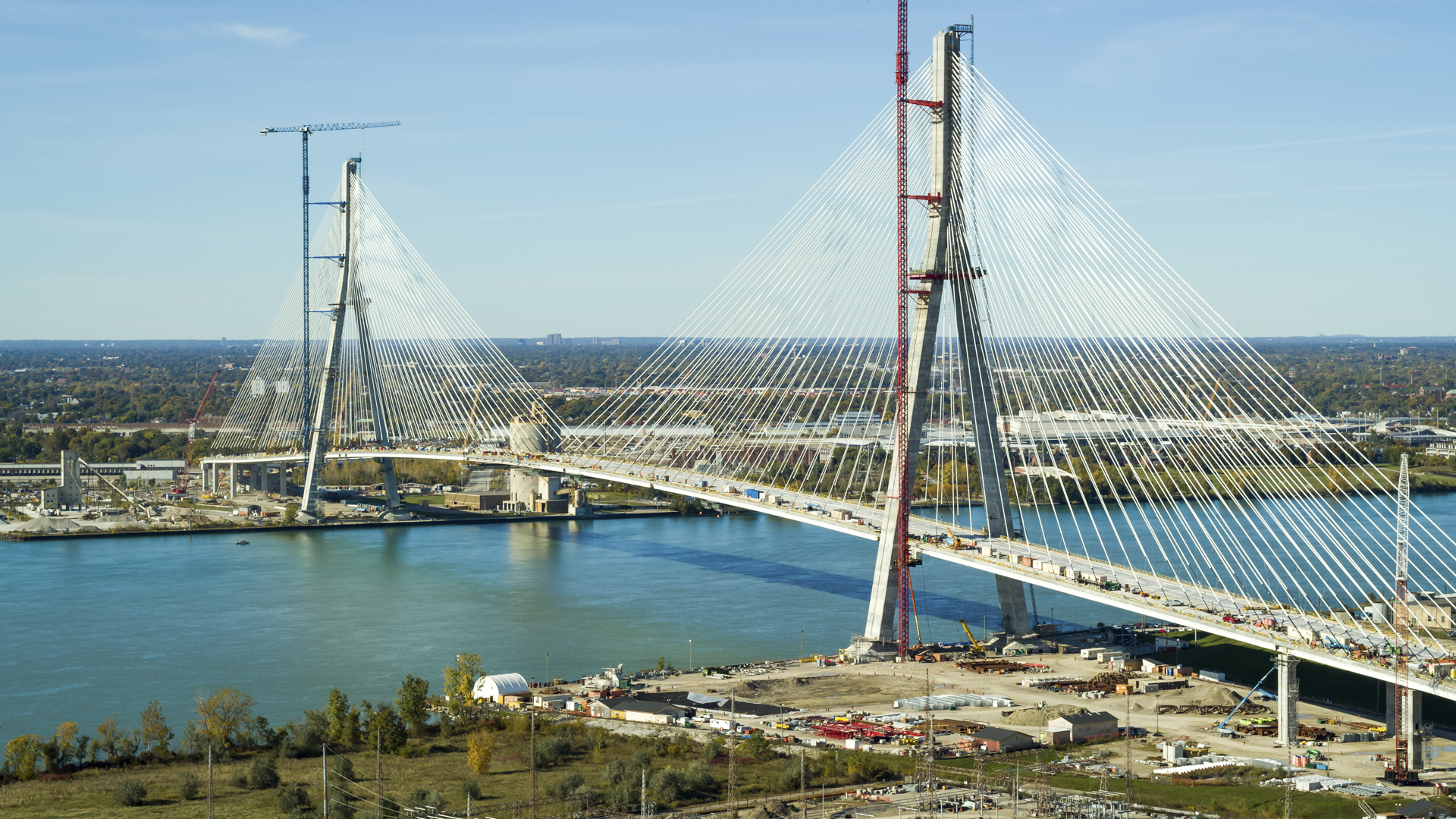 Puente Internacional Gordie Howe. Windsor, Ontario and Detroit, Michigan. En construcción.
