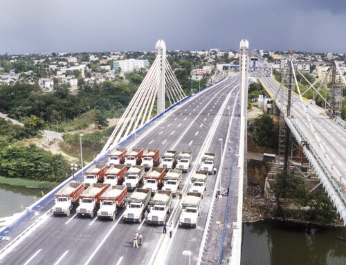 El pasado fin de semana se realizó la prueba de carga del Viaducto sobre el río Tajo.